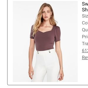 Sweetheart Neck Puff Shoulder Tee